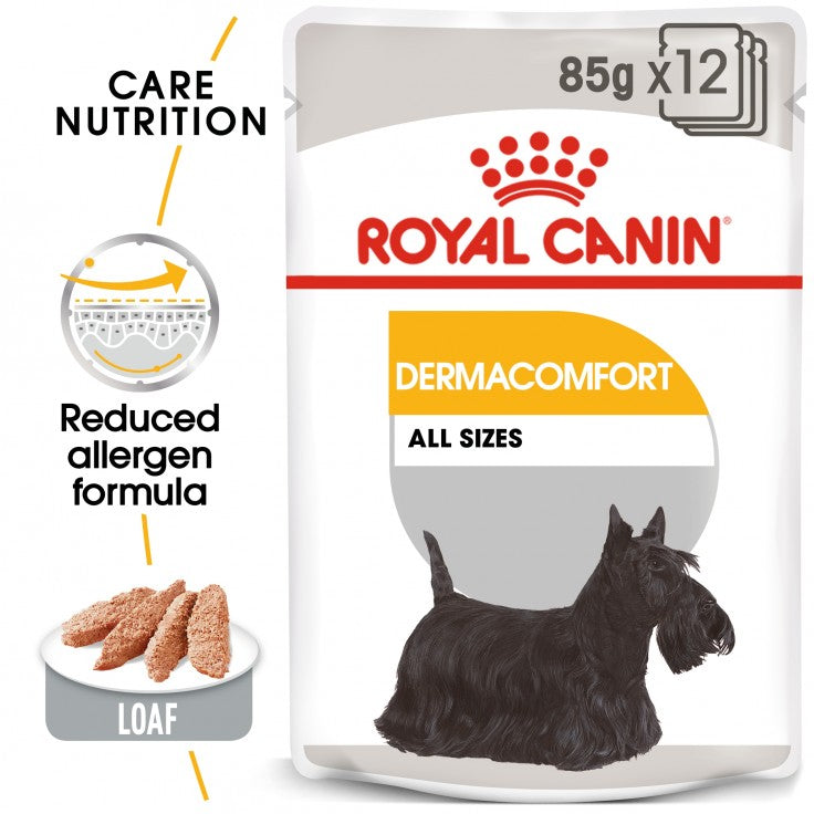Royal Canin Canine Care Nutrition Dermacomfort (WET FOOD - Pouches) Pack of 12
