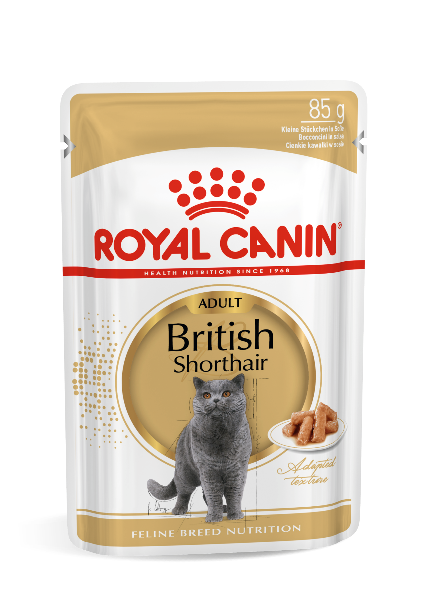 Royal Canin Feline Breed Nutrition British Shorthair (WET FOOD - Pouches) Pack of 12