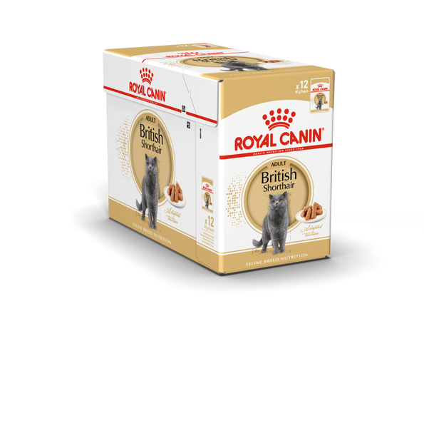 Royal Canin Feline Breed Nutrition British Shorthair (WET FOOD - Pouches) Pack of 12