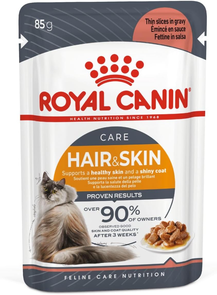 Royal Canin Feline Care Hair & Skin Gravy (WET FOOD - Pouches) BOX OF 12