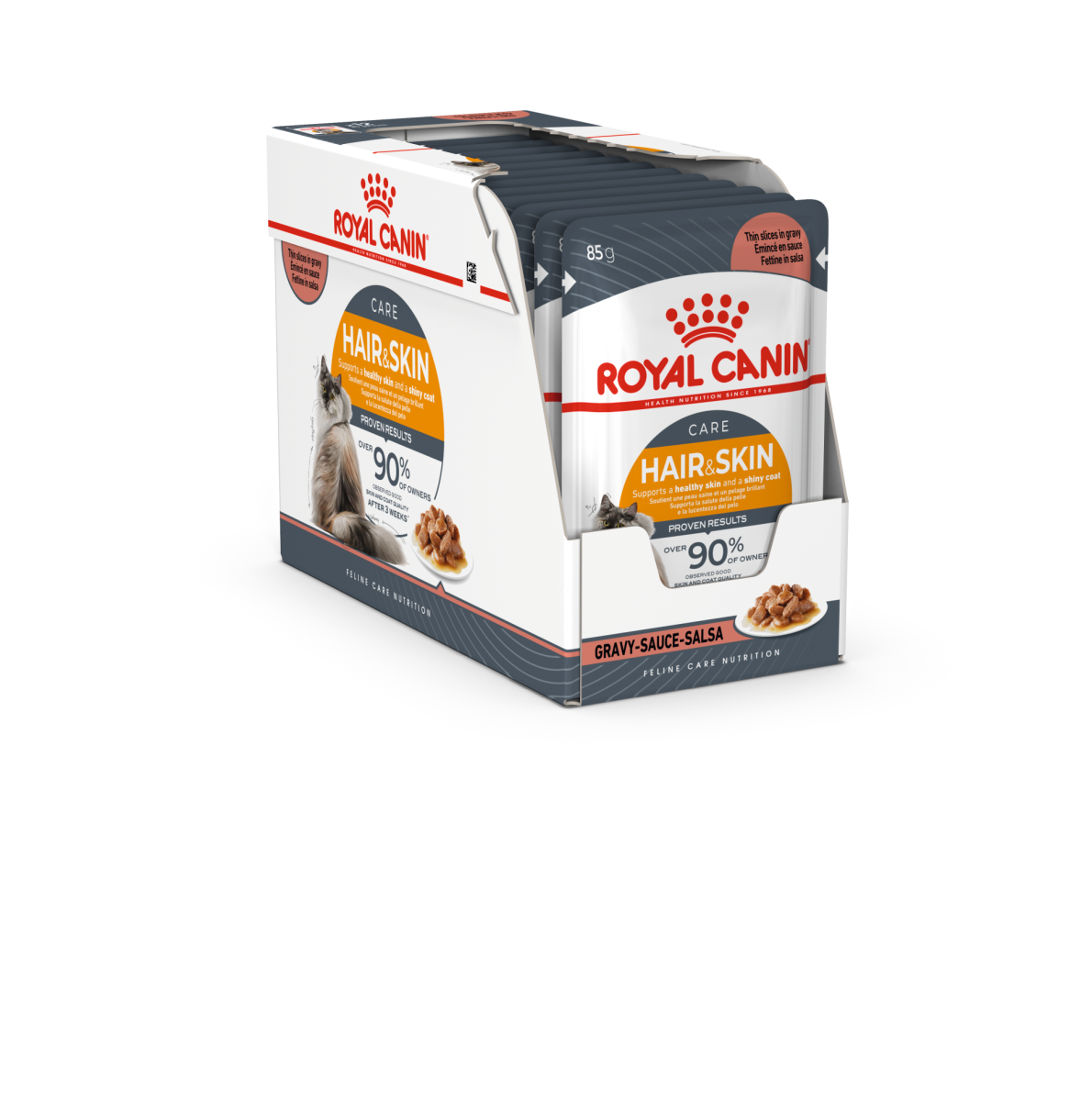 Royal Canin Feline Care Hair & Skin Gravy (WET FOOD - Pouches) Pack of 12
