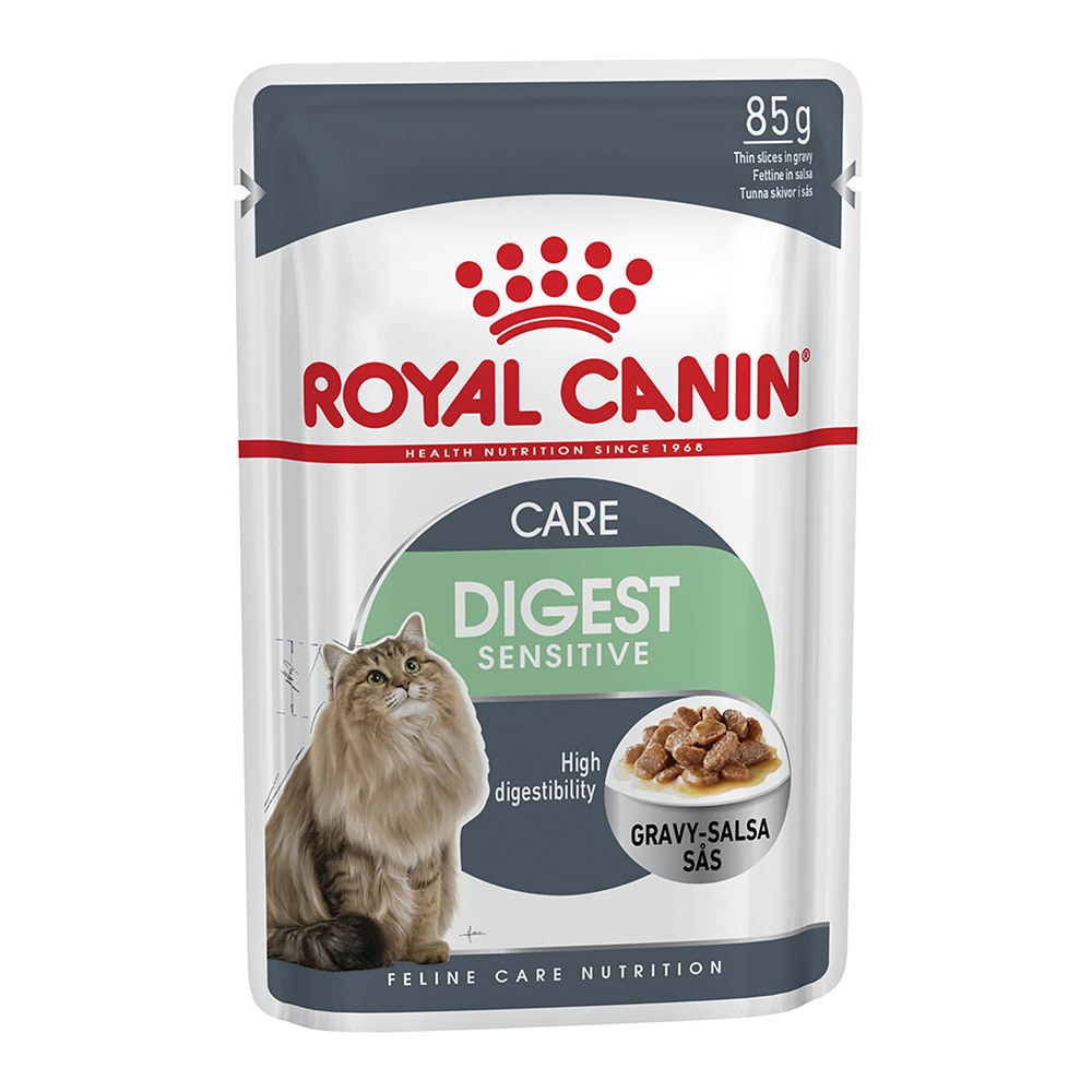 Royal Canin Feline Care Nutrition Digest Sensitive Gravy (WET FOOD - Pouches) Pack of 12
