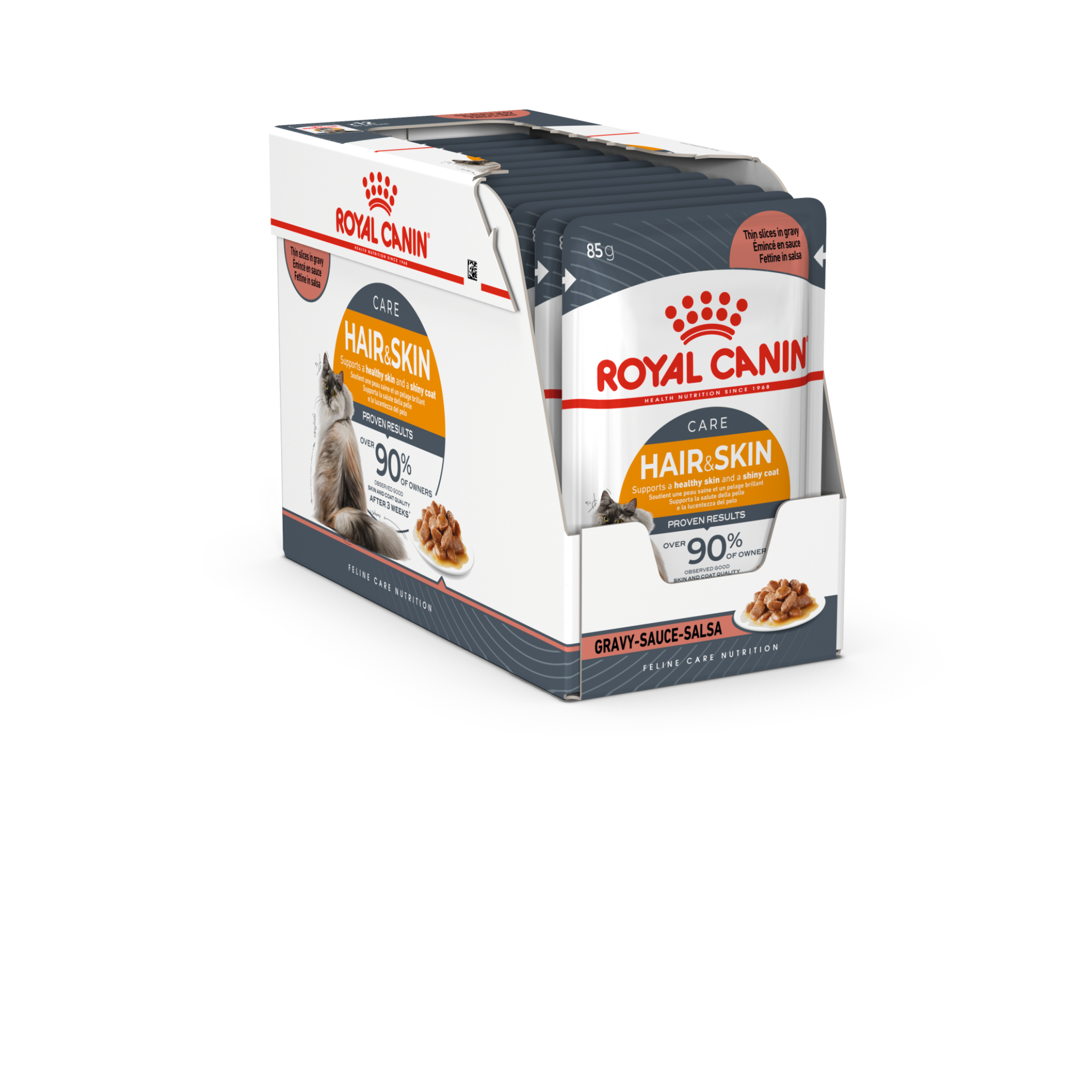 Royal Canin Feline Care Nutrition Intense Beauty Gravy (WET FOOD - 85g Pouch) Pack of 12