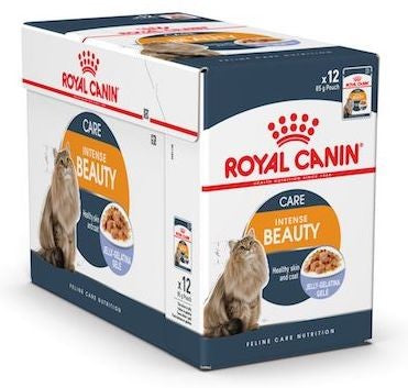 Royal Canin Feline Care Nutrition Intense Beauty Jelly (WET FOOD - Pouches) Pack of 12