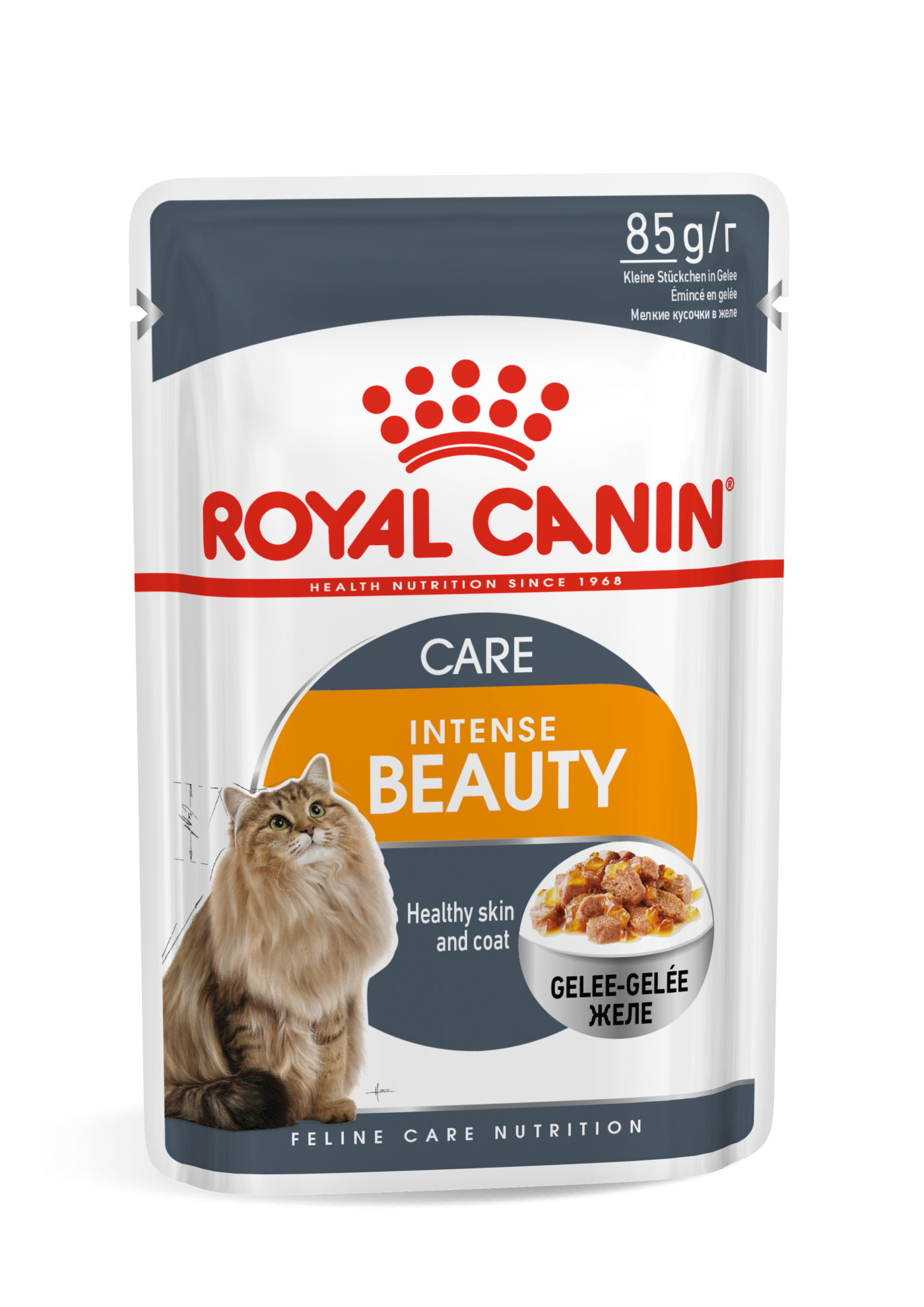 Royal Canin Feline Care Nutrition Intense Beauty Jelly (WET FOOD - Pouches) Pack of 12