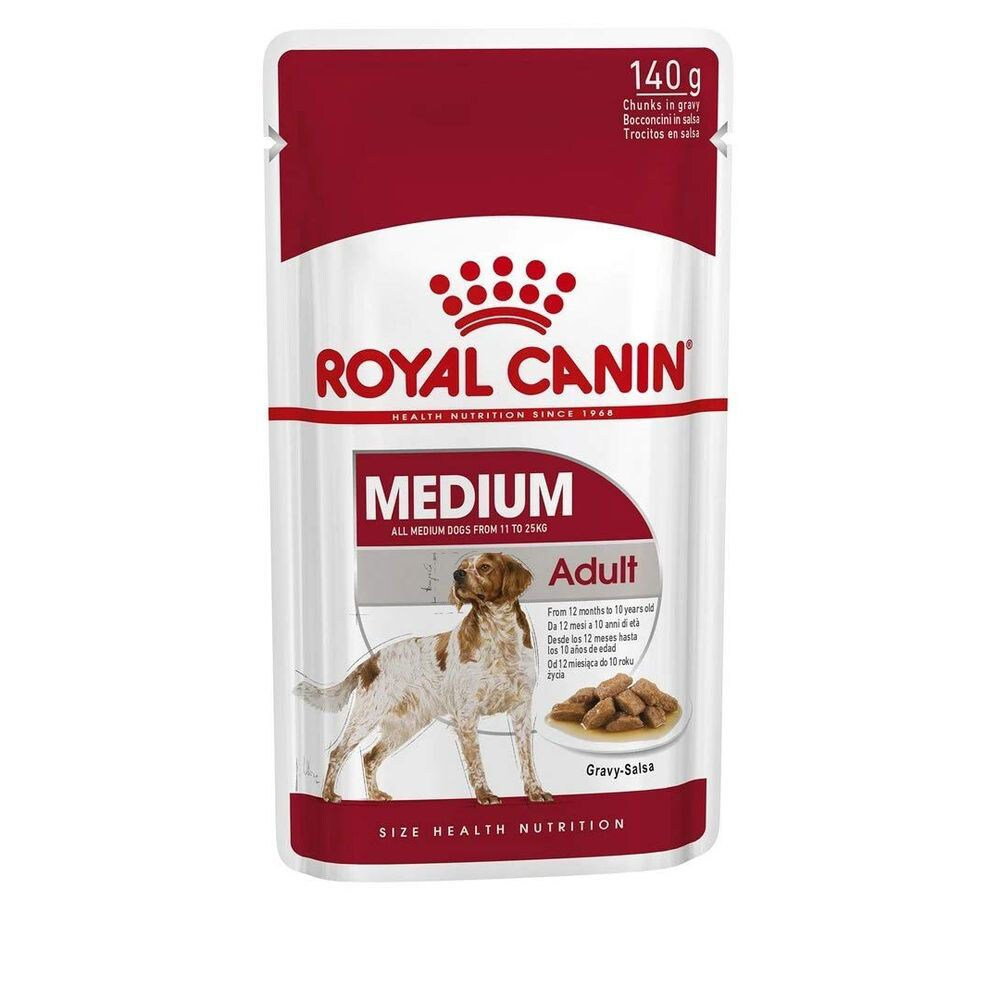 Royal Canin Size Health Nutrition Medium Adult Gravy (WET FOOD - Pouches)140g Pack of 10