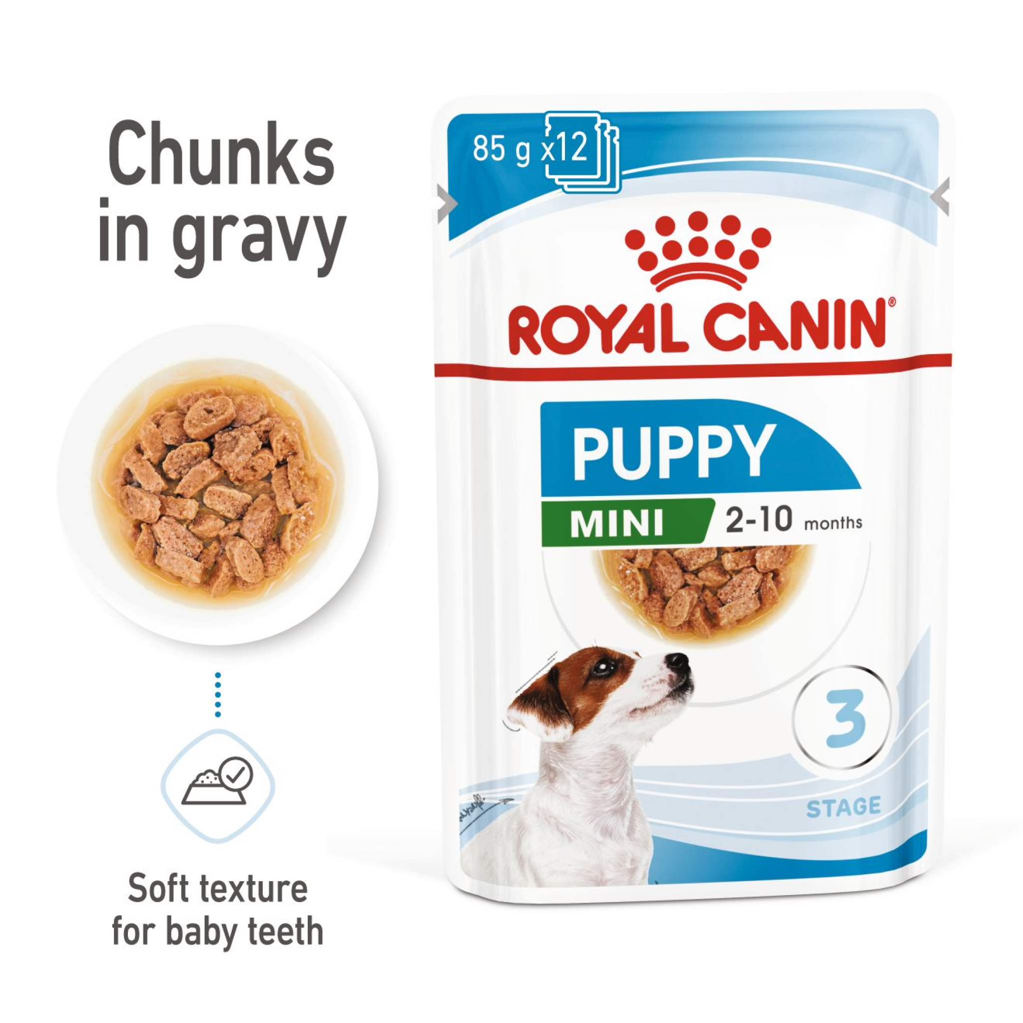 Royal Canin Size Health Nutrition Mini Puppy Gravy (WET FOOD - Pouches) Pack of 12