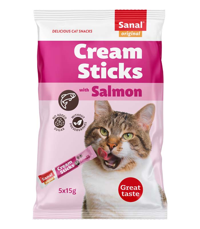SANAL CAT Cream sticks with Salmon  75g
