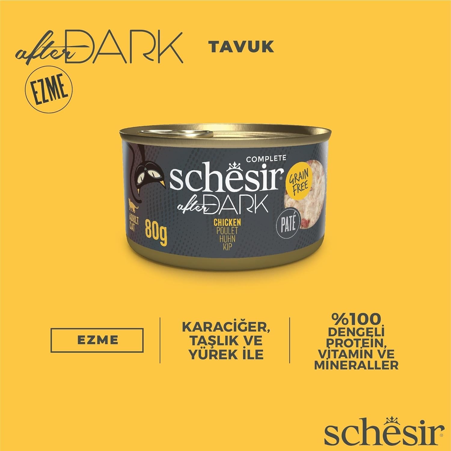 Schesir After Dark Pate For Cat - Chicken - 80g