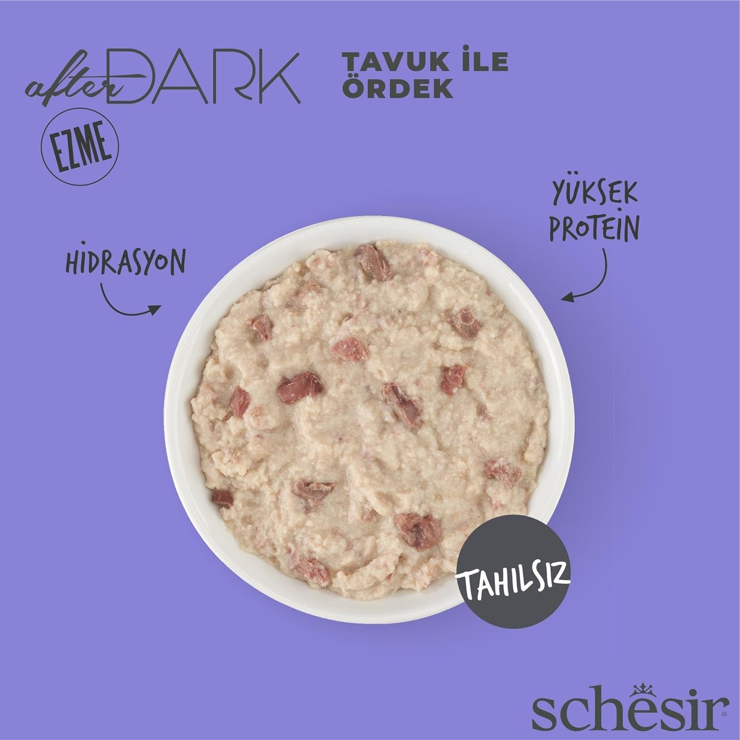 Schesir After Dark Pate For Cat - Chicken With Duck - 80g