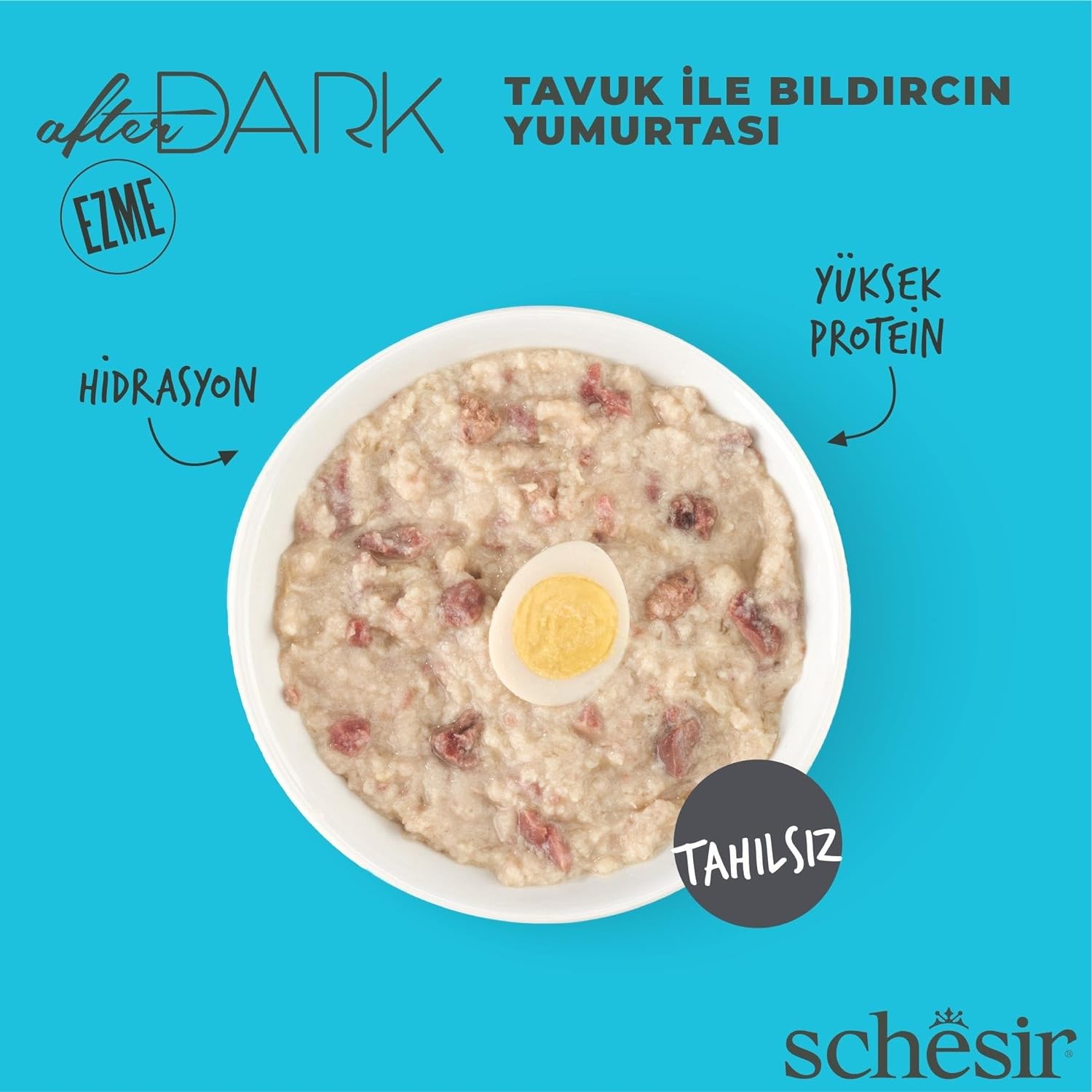 Schesir After Dark Pate For Cat - Chicken With Quail Egg - 80g