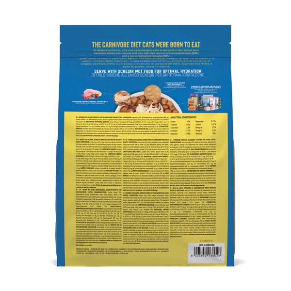 Schesir Born Carnivore Grain Free Oven Baked Dry Food [High-Protein] For Cat - Herring & Salmon  255g