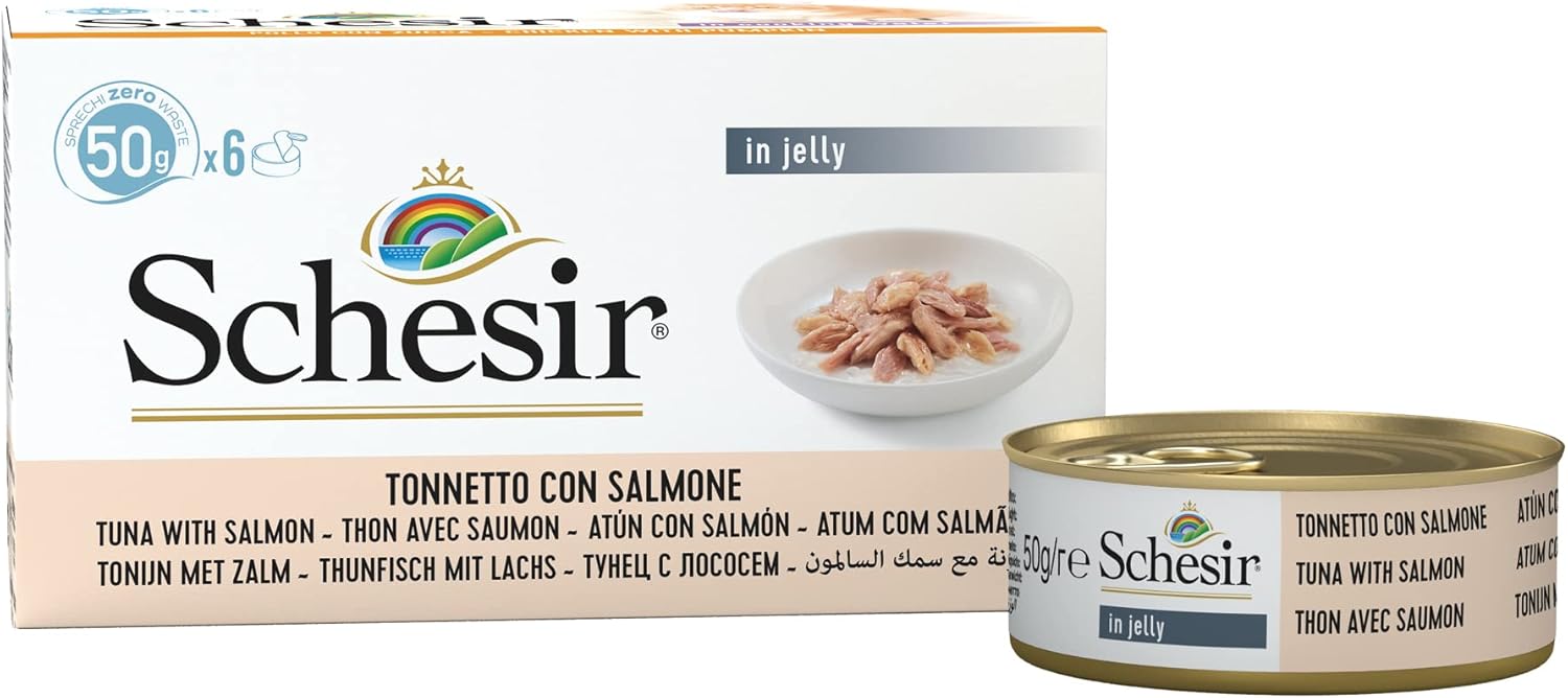 Schesir Cat Multipack Can Wet Food-Tuna With Salmon - 300g