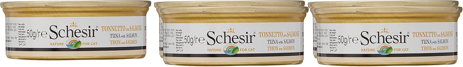 Schesir Cat Multipack Can Wet Food-Tuna With Salmon - 300g