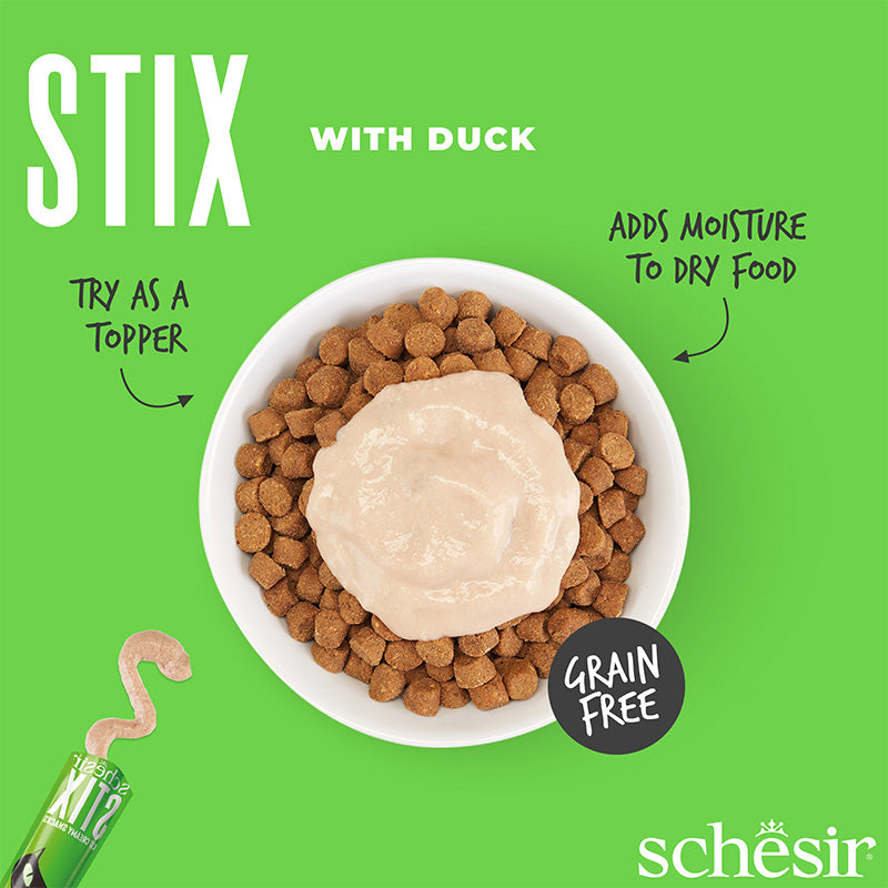 Schesir Stix Treat For Cat In Cream - Duck 6x15g