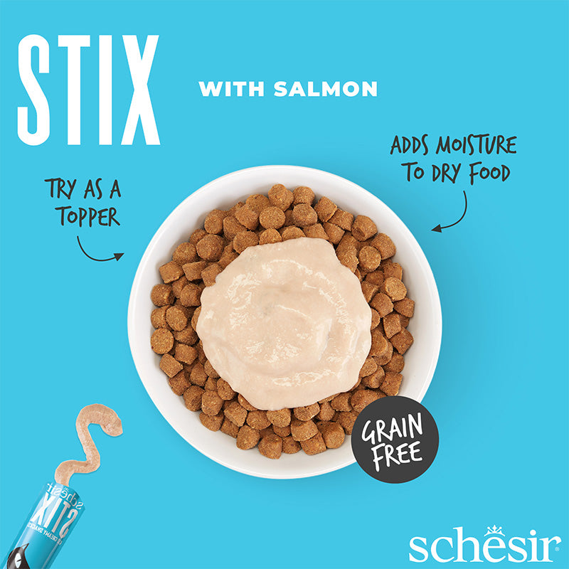 Schesir Stix Treat For Cat In Cream - Salmon 6x15g