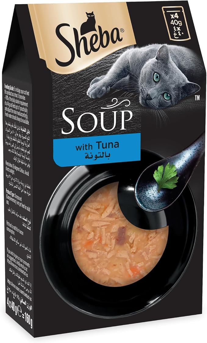 Sheba Soup with Tuna Wet Cat Food - 4X40G