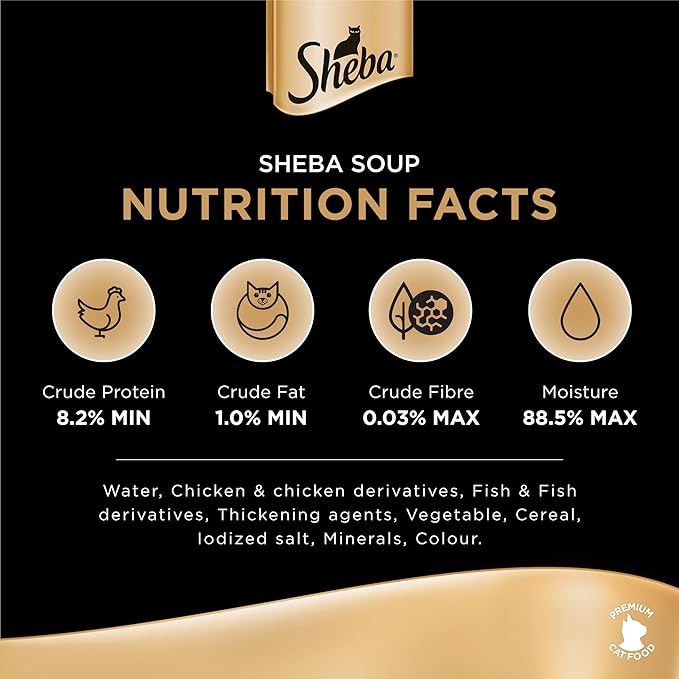 Sheba Soup with Tuna Wet Cat Food - 4X40G