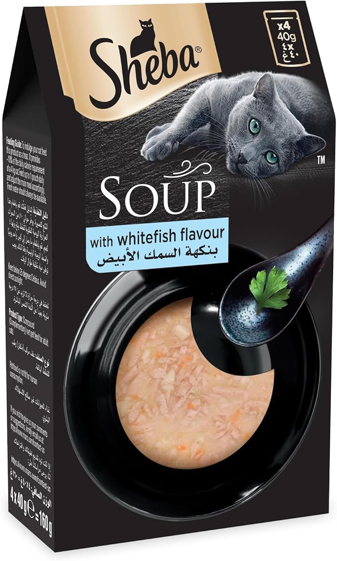 Sheba Soup with Whitefish Wet Cat Food - 4X40G