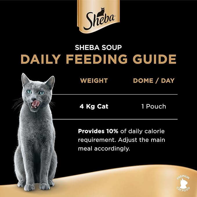 Sheba Soup with Whitefish Wet Cat Food - 4X40G
