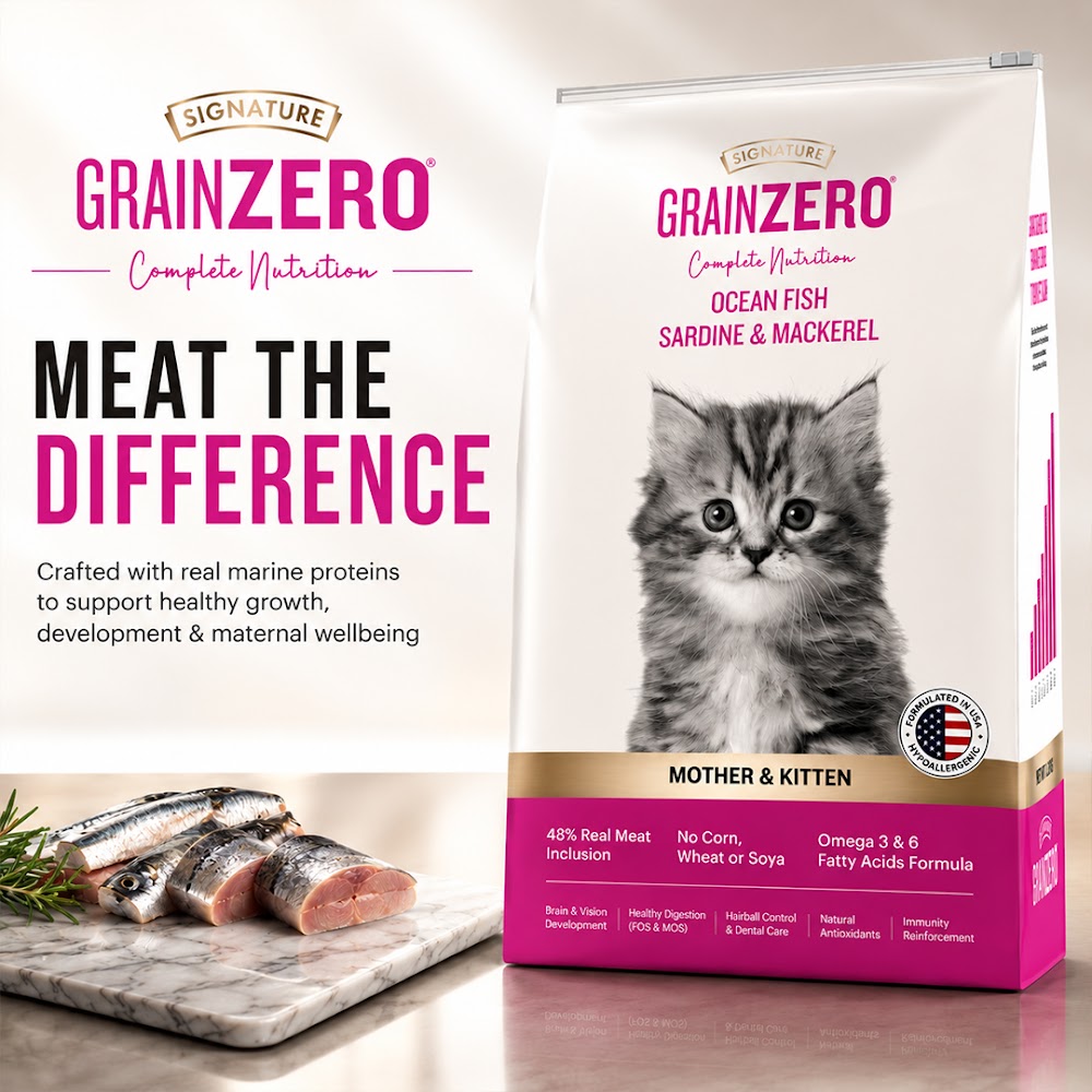 Signature Grain Zero kitten Ocean Fish, Sardine and Mackerel Dry Cat Food 7kg
