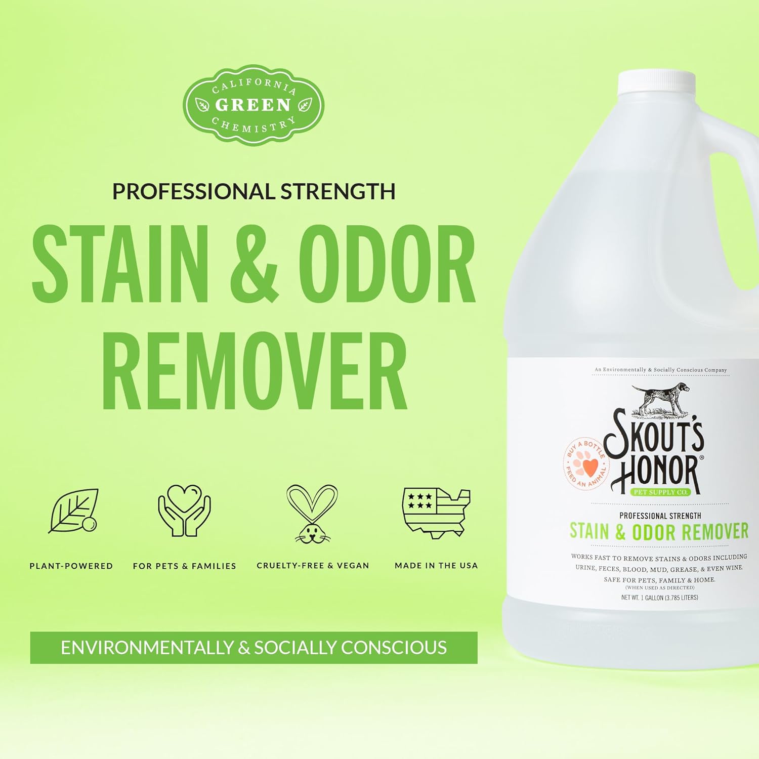 Skouts Honor Stain & Odor Remover 3.7 Liters Pet Essentials