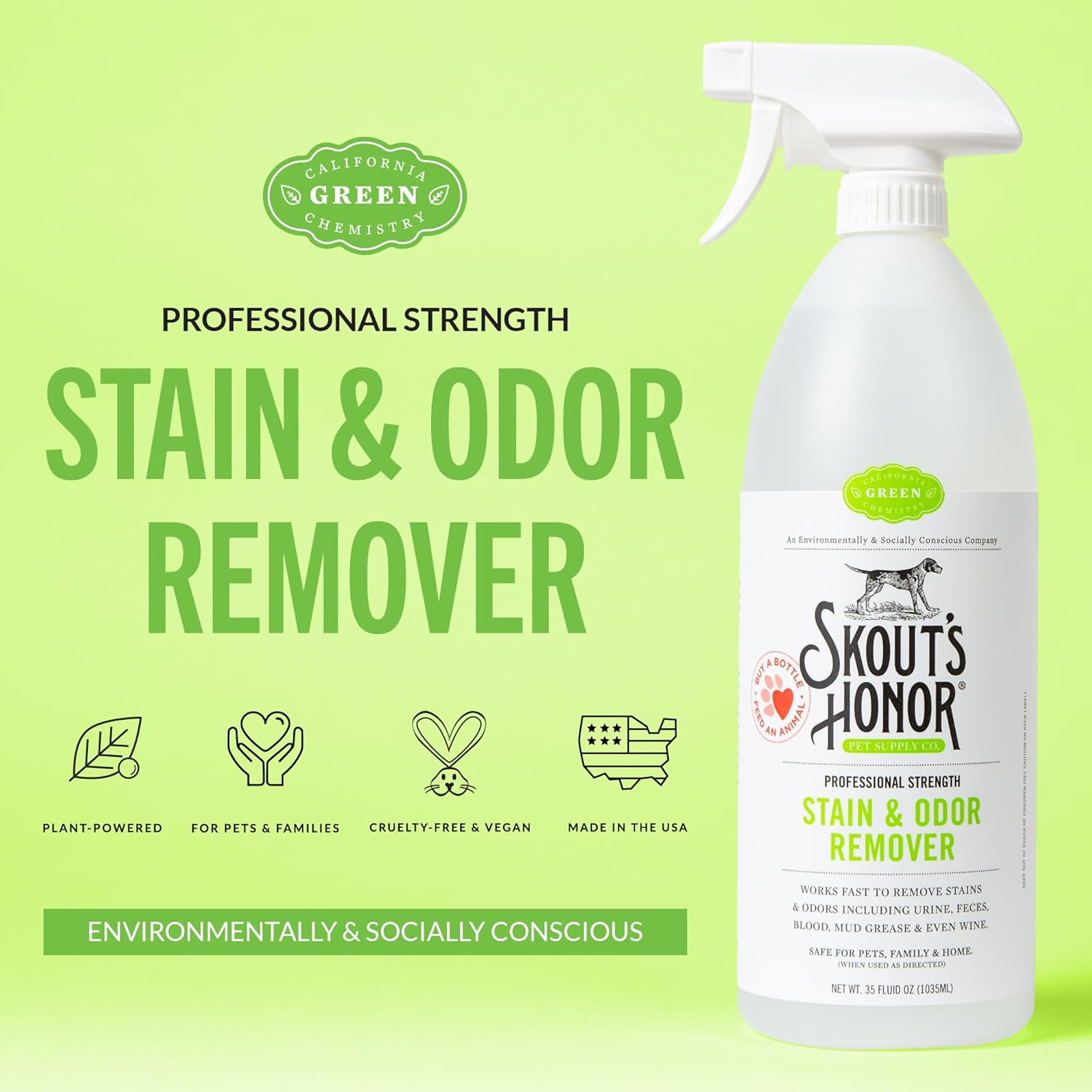 Skouts Honor Stain & Odor Remover 1 Liter Pet Essentials
