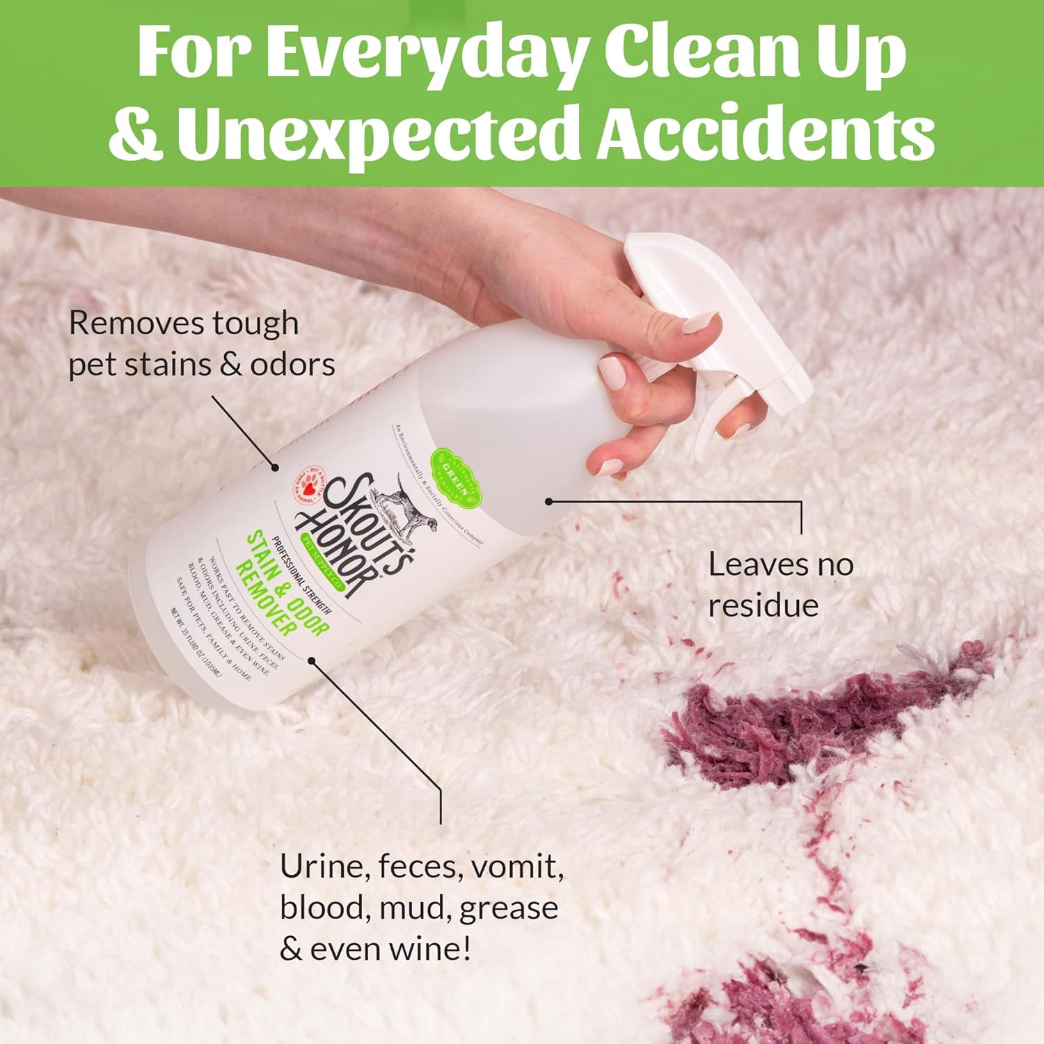 Skouts Honor Stain & Odor Remover 1 Liter Pet Essentials