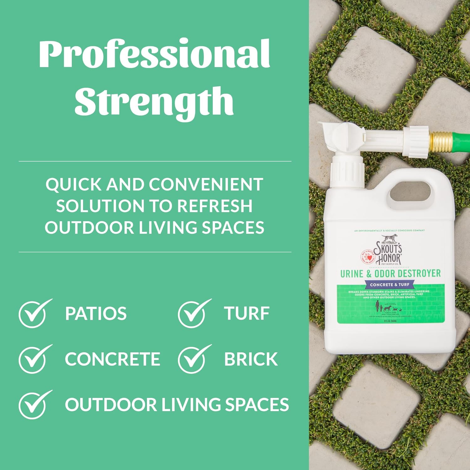 Skouts Honor Urine & Odor Destroyer Concrete & Turf 950 ML Pet Essentials