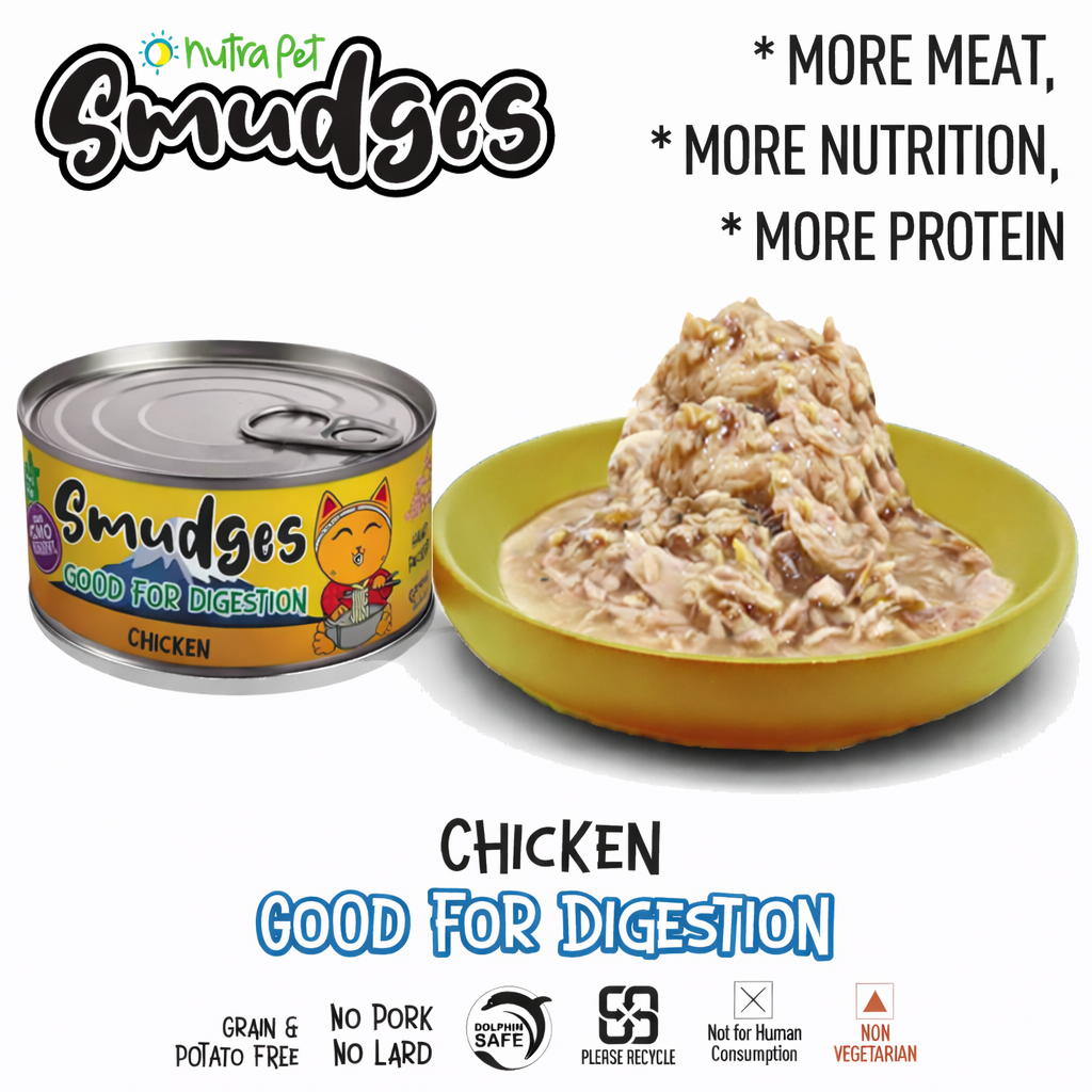 Smudges Adult Cat Chicken Flakes in Gravy 80g Pack of 12