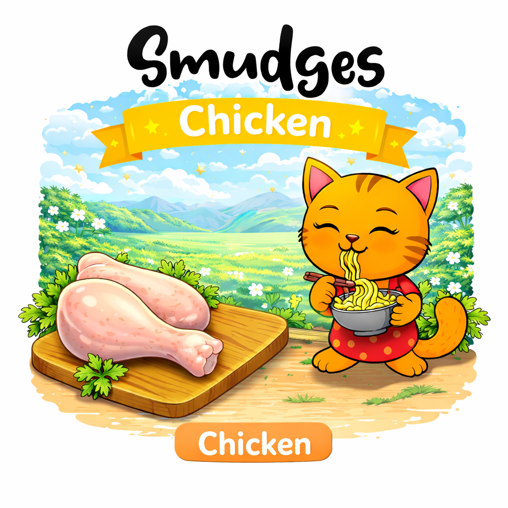 Smudges Adult Cat Chicken Flakes in Gravy 80g Pack of 12