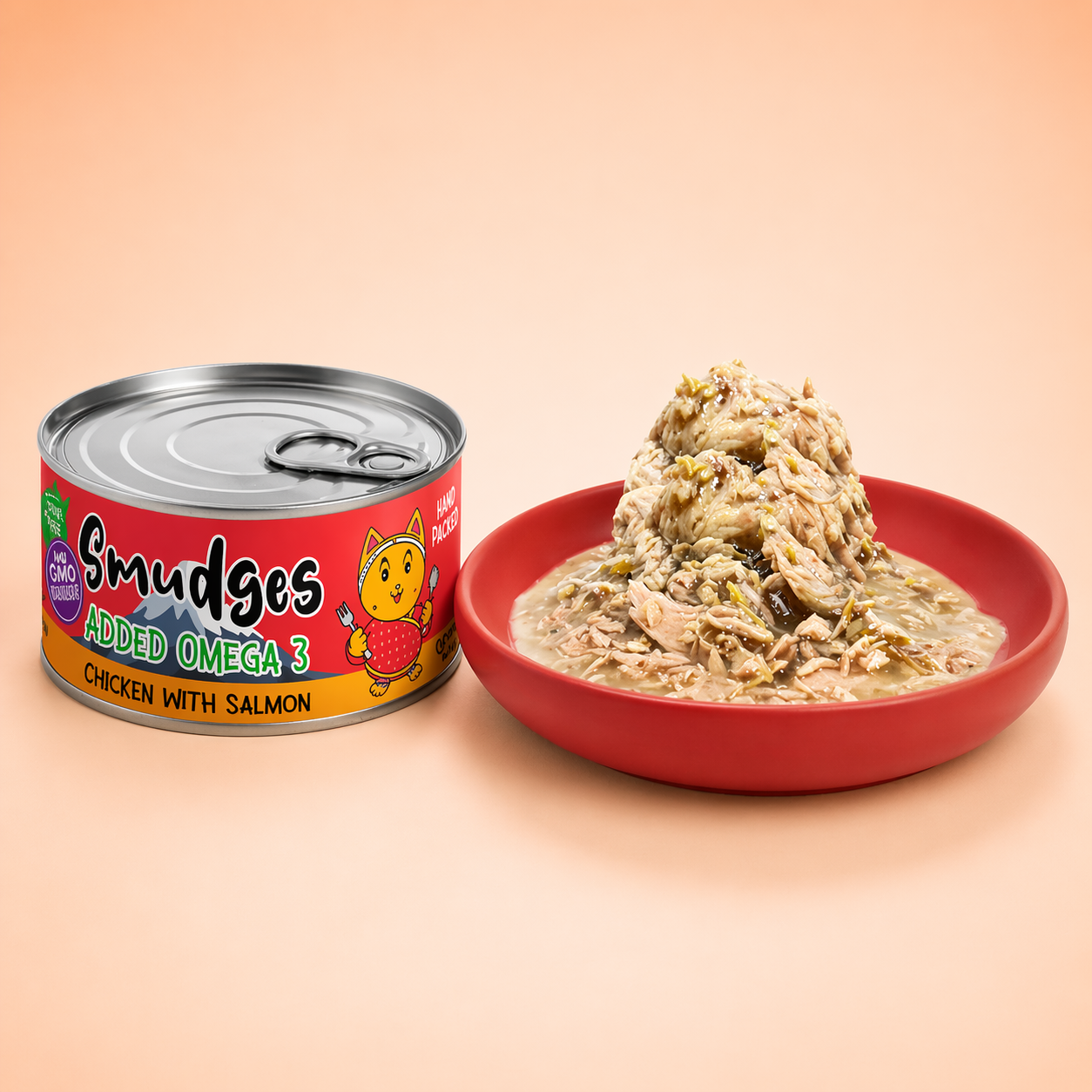 Smudges Adult Cat Chicken With Salmon In Gravy 80g Pack of 12