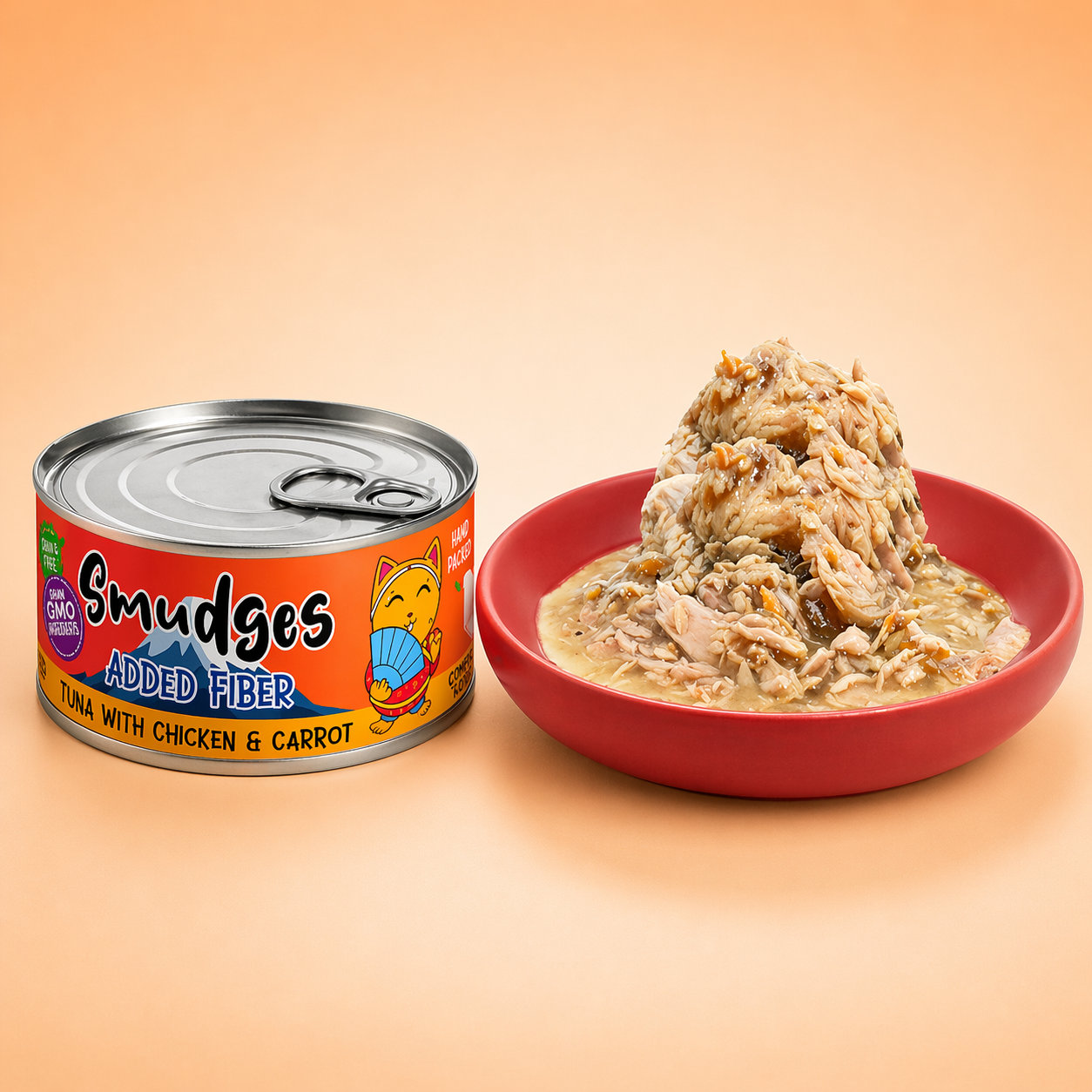 Smudges Adult Cat Tuna Flakes With Chicken & Carrot in Gravy 80g Pack of 12