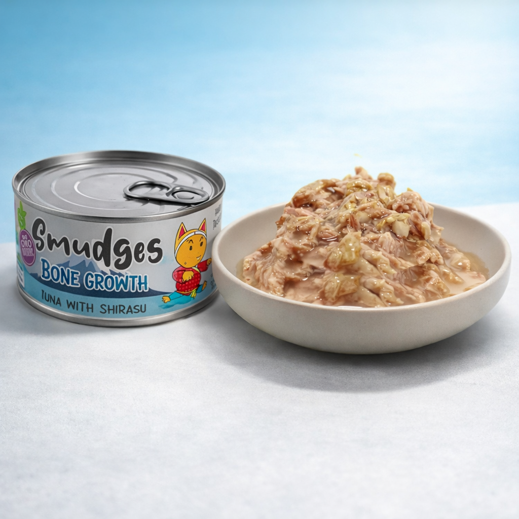 Smudges Adult Cat Tuna Flakes With Shirasu in Soft Jelly 80g Pack of 12