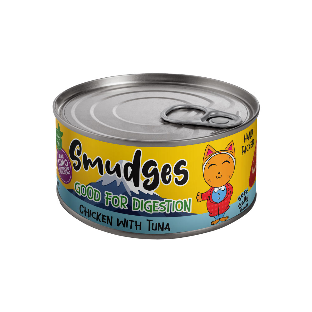 Smudges Adult Cat Tuna with White Fish in Gravy 80g Pack of 12