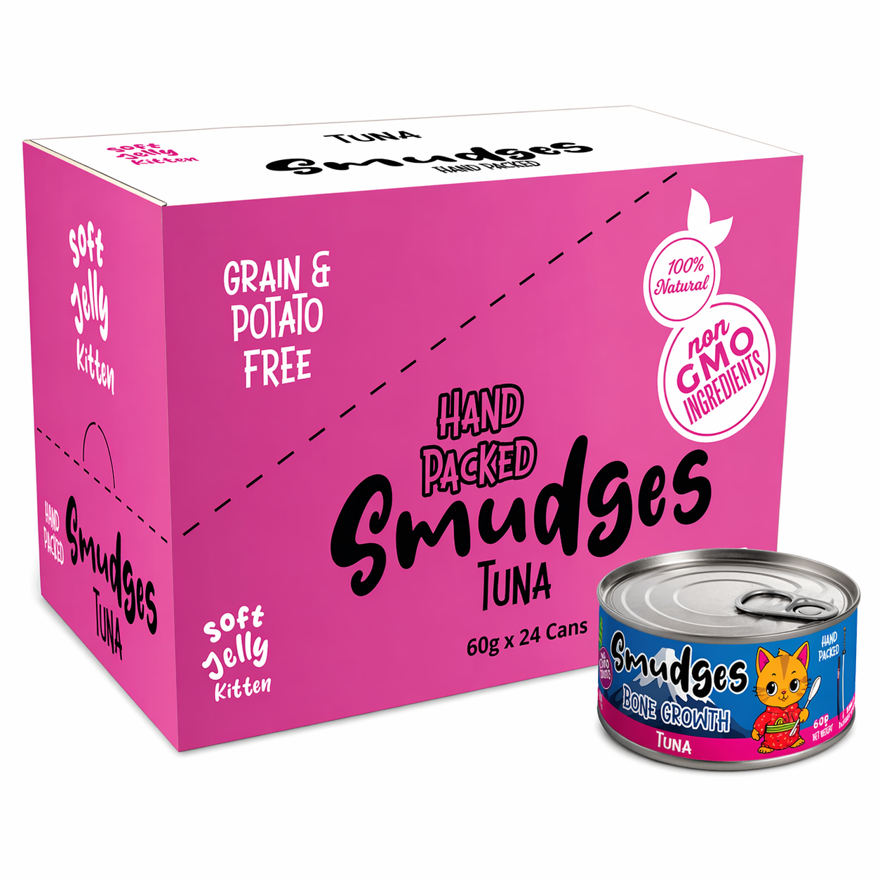 Smudges Kitten Tuna Minced in Soft Jelly 60g Pack of 12