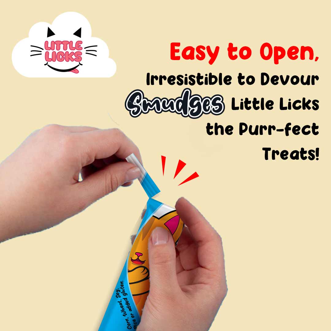 Smudges Little Licks Chicken & Cheese Creamy Bisque Treats for Adult Cat 4 x 15g- Pack of 12