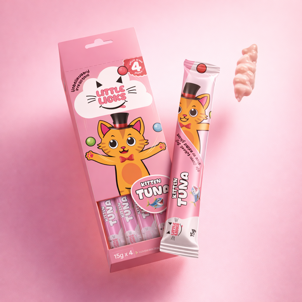 Smudges Little Licks Tuna Creamy Bisque Treats for Kitten Cat 4 x 15g- Pack of 12