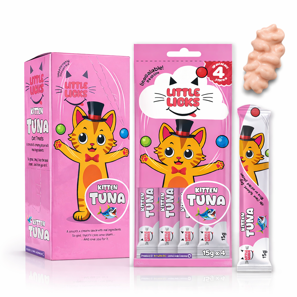 Smudges Little Licks Tuna Creamy Bisque Treats for Kitten Cat 4 x 15g- Pack of 12