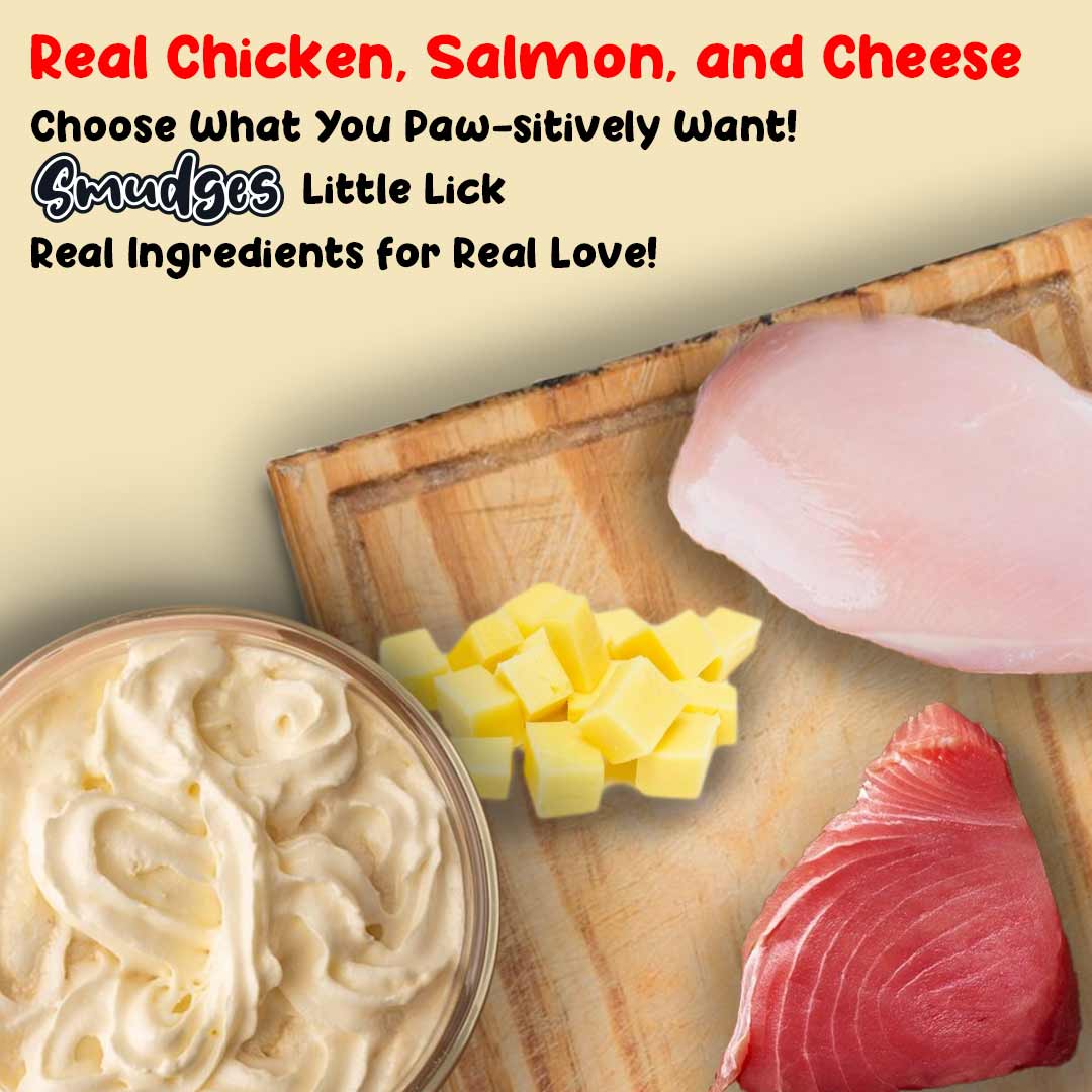 Smudges Little Licks Tuna & Salmon Creamy Bisque Treats for Adult Cat 4 x 15g- Pack of 12