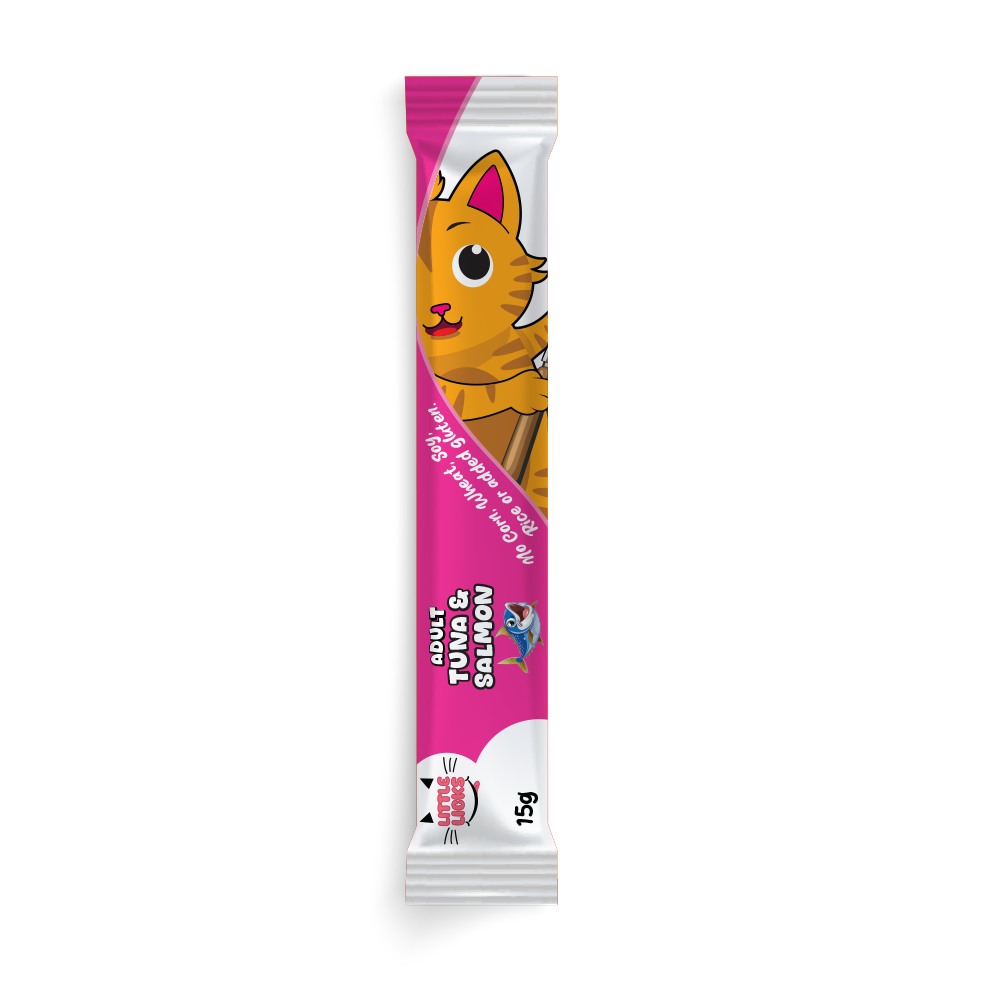 Smudges Little Licks Tuna & Salmon Creamy Bisque Treats for Adult Cat 4 x 15g- Pack of 12