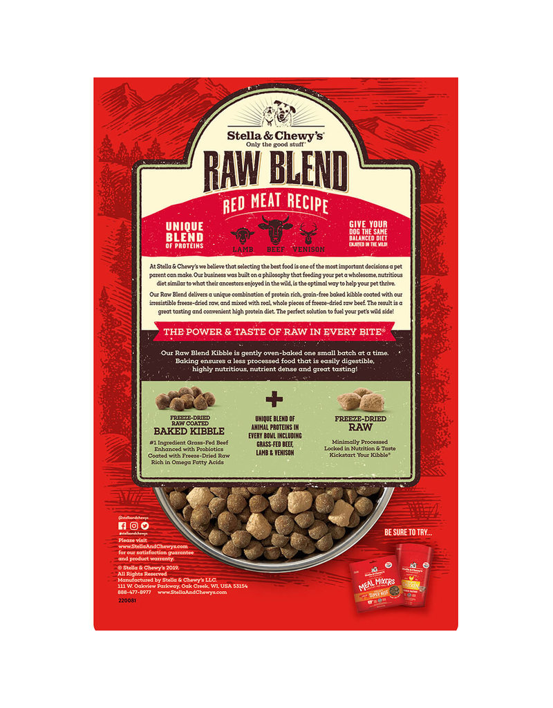 Stella & Chewy's Raw Blend Red Meat - Lamb,Beef & Venison Recipe 10Kg