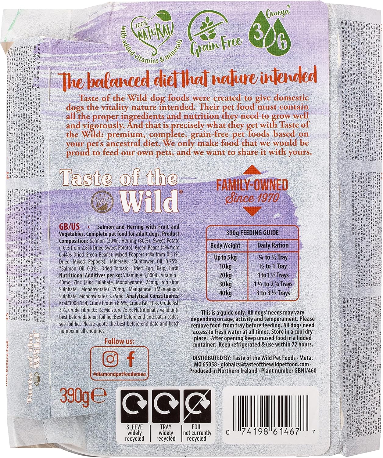 Taste of the Wild Salmon Wetfood - 390gm