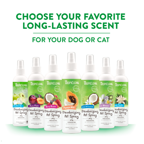 TropiClean Berry Breeze Deodorizing Spray for Pets, 8oz