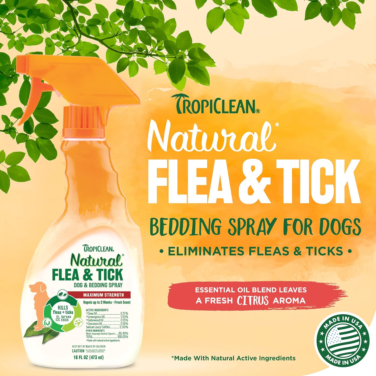 Tropiclean Flea & Tick 32z Home Spray