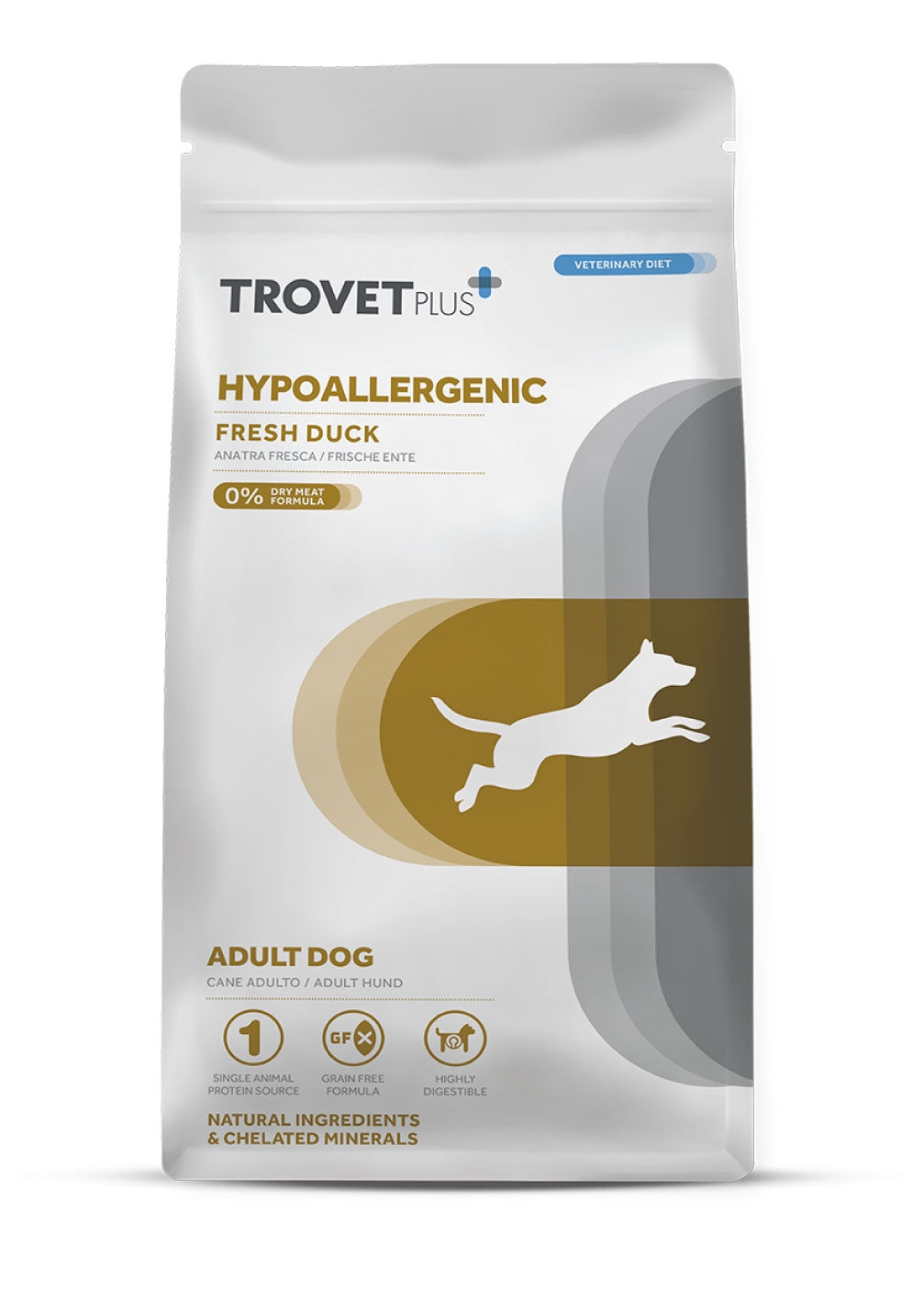 Trovet Plus Adult Dog Hypoallergenic Duck Dry Food 3 Kg