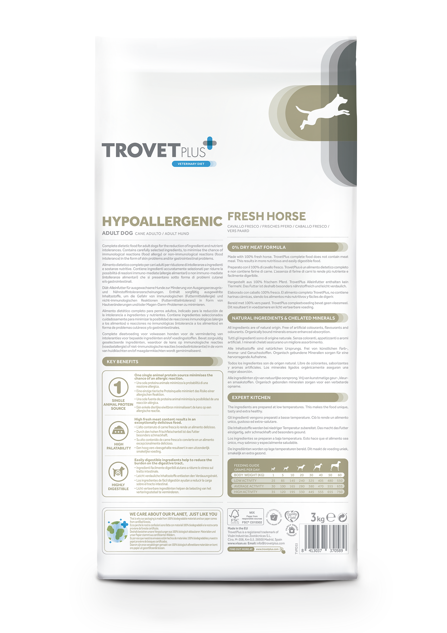 Trovet Plus Adult Dog Hypoallergenic Horse Veterinary Diets 10kg