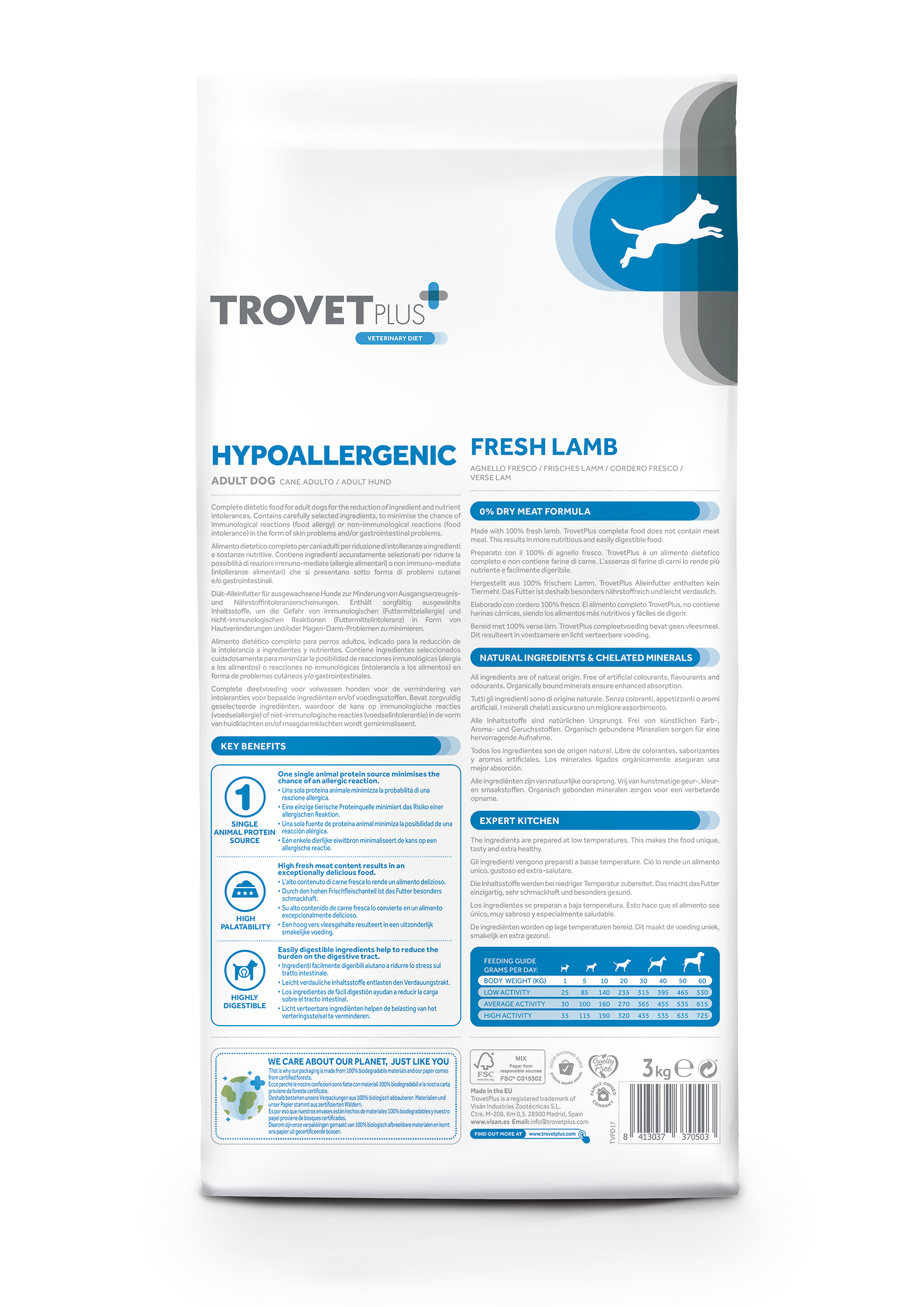 Trovet Plus Adult Dog Hypoallergenic Lamb Veterinary Diets 10kg