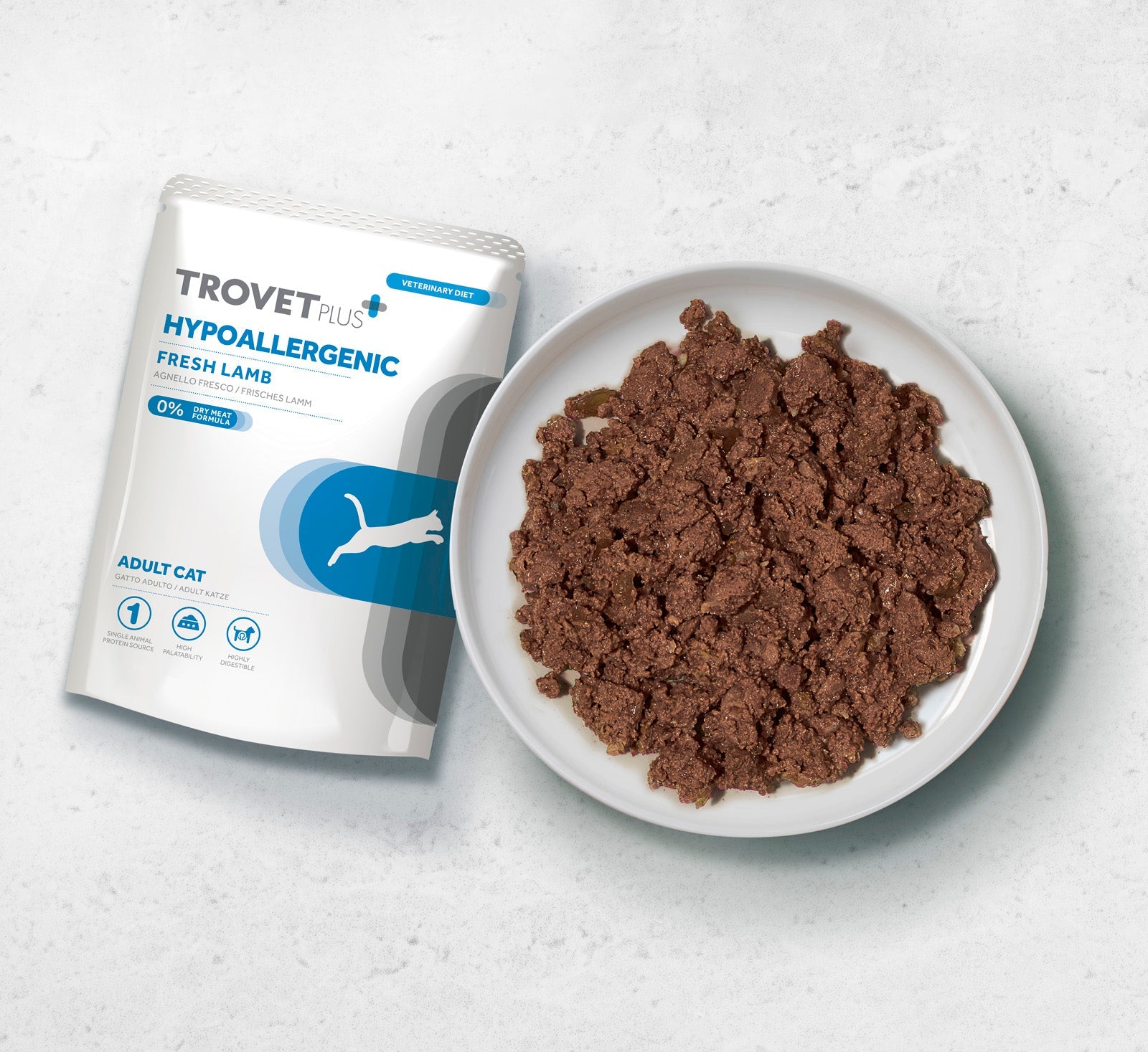 Trovet Plus Pouch Cat Hypoallergenic Lamb Veterinary Diets Wet Food 85g