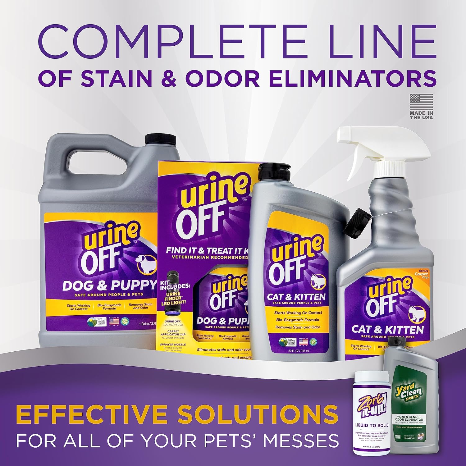 Urine OFF Dog & Puppy Hard Surface Sprayer with Carpet Applicator Cap for Cats 16.9oz